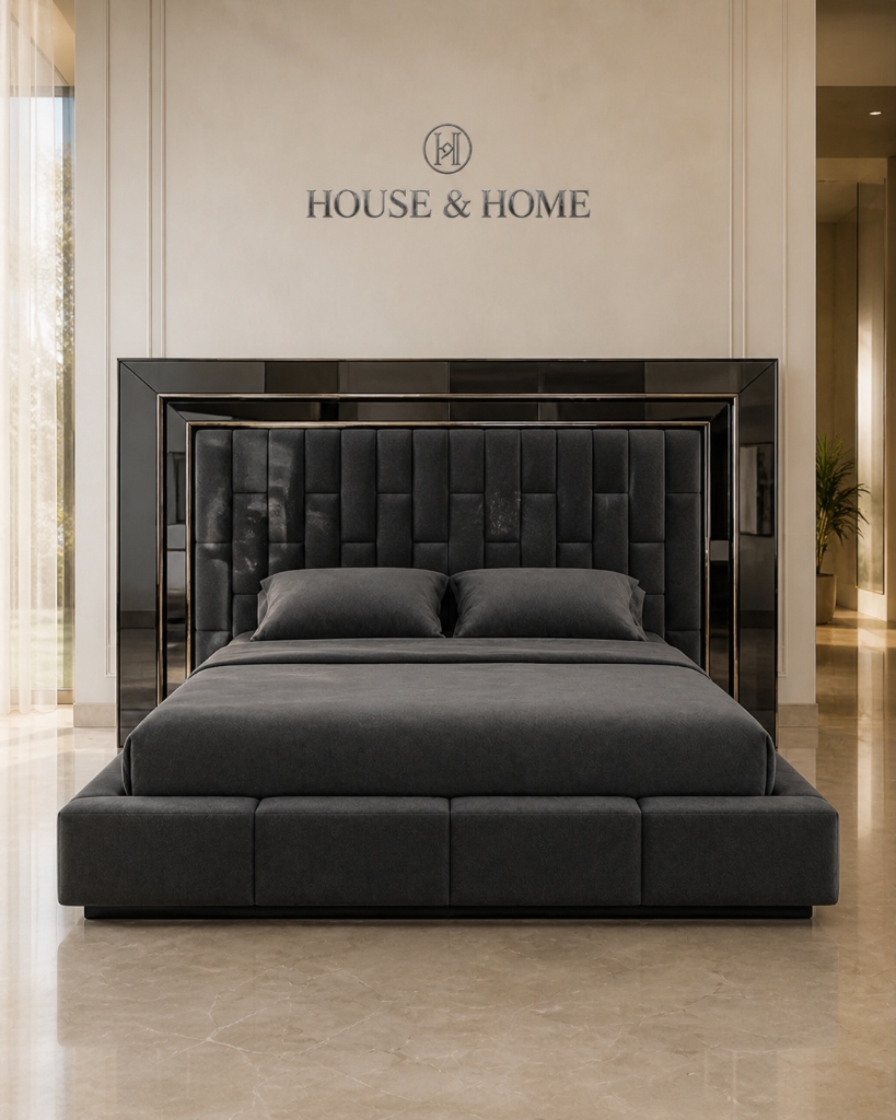 Cama Sommier Premium — Negro Obsidiana