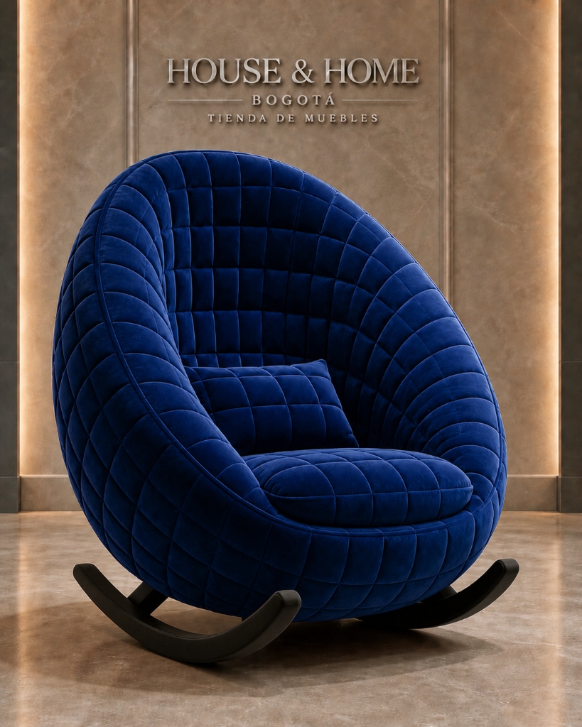 Silla Neo-huevo Rocker — Azul Eléctrico